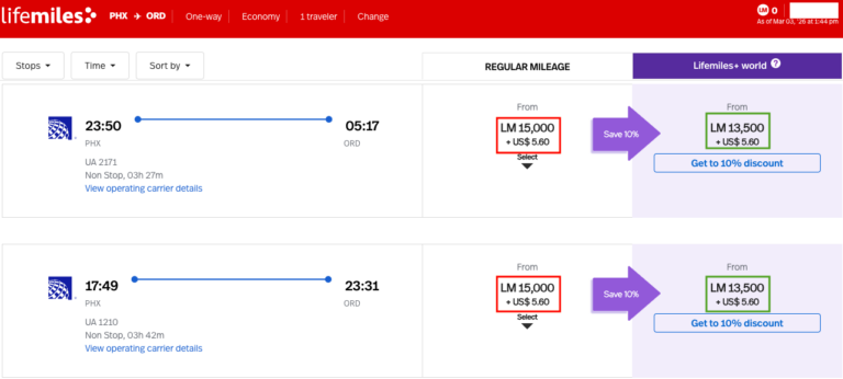vuelo united reservado con avianca lifemiles ejemplo