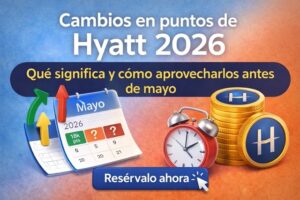 Cambios en puntos de Hyatt 2026 explicando cómo aprovecharlos antes de mayo y posibles aumentos en hoteles