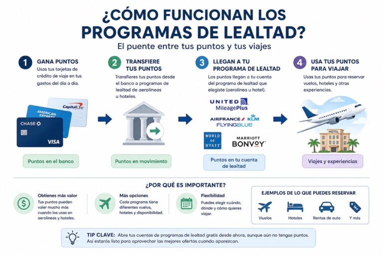 cómo funcionan los programas de lealtad para viajar con puntos y millas paso a paso