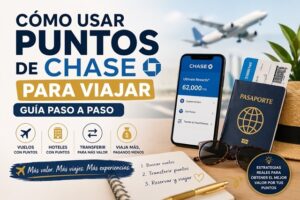 Cómo usar puntos de Chase para viajar paso a paso con vuelos y hoteles usando puntos Ultimate Rewards