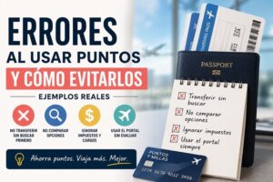 errores al usar puntos y millas y cómo evitarlos con ejemplos reales