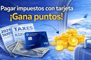 pagar impuestos con tarjeta de crédito para ganar puntos y cumplir el gasto mínimo