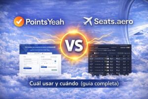comparación PointsYeah vs Seats.aero para buscar vuelos con puntos