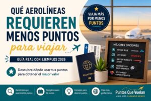 aerolíneas qué requieren menos puntos para viajar guía con ejemplos