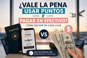 comparación entre usar puntos o pagar en efectivo para viajar y cómo decidir en cada viaje