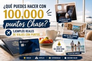 ¿Qué puedes hacer con 100,000 puntos Chase? Ejemplos reales de viajes con puntos