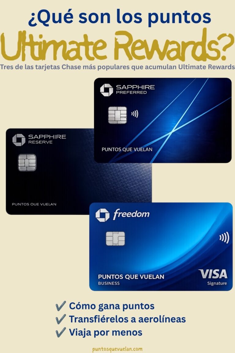 Tres de las tarjetas Chase más populares que acumulan puntos Ultimate Rewards: Chase Sapphire Preferred, Chase Sapphire Reserve y Chase Freedom. Aprende cómo ganar, transferir y usar puntos para viajar.